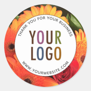 Personalizado redondo, agradece a você os adesivos