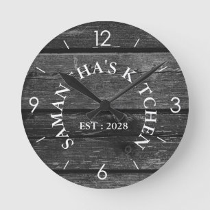Personalizado Relógio de Parede Redondo de Madeira