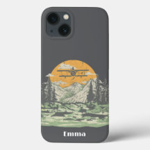 Personalizado,Retrô,Avião,Pôr do sol,Natureza,Vint