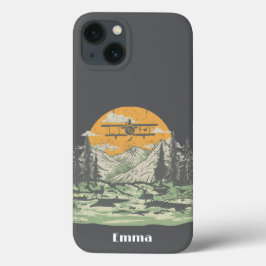 Personalizado,Retrô,Avião,Pôr do sol,Natureza,Vint