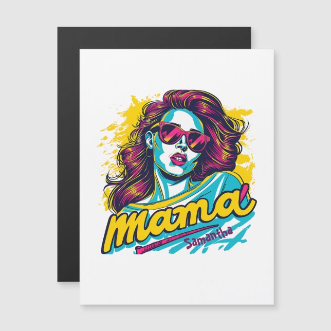 Personalizado Retro Mama Pop Art (12) (Frente/Verso)