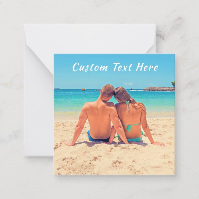 Personalizado seu Cartão com fotos com texto perso (Frente)