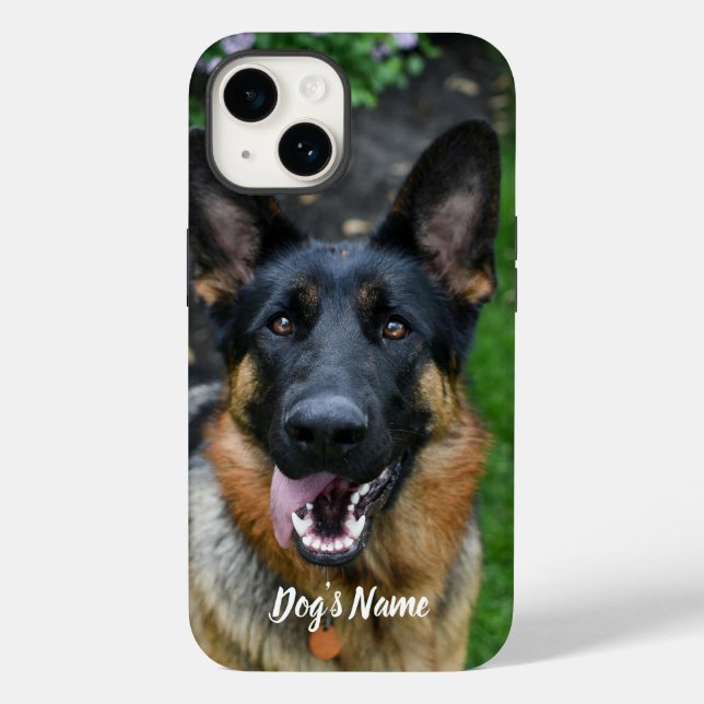 Personalizado seu nome e foto do cão do German she (Verso)