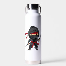 Personalizado Seu Nome Ninja Garrafa De Água