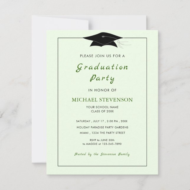 Personalizado Seu Próprio Convite Para Graduação D (Frente)