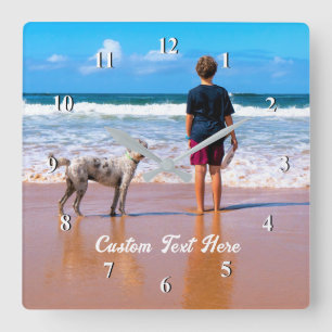 Personalizado seu relógio de fotos com texto perso