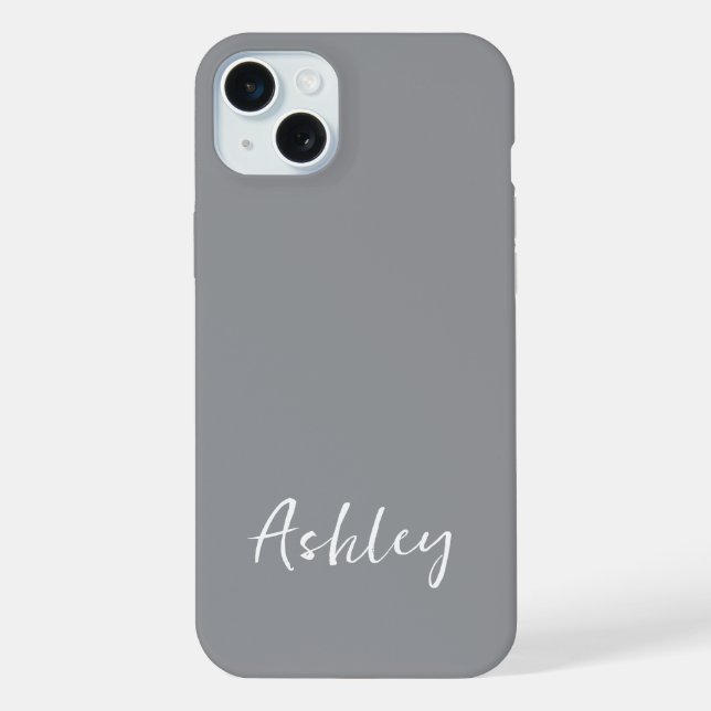 Personalizado Simples Moderno Preto Estiloso Cor  (Verso)