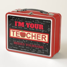 Personalizado sou o seu professor Metal Lunchbox