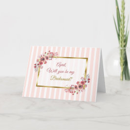 Personalizado Você será meu cartão da Bridesmaid?
