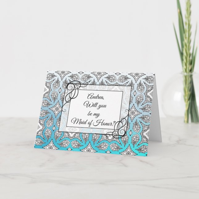 Personalizado Você Será Meu Cartão De Madrinha de  (Frente)