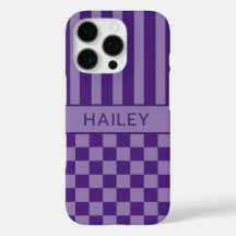 Personalizado Xadrez Listrado Roxo