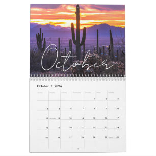 Personalizar 2026 Calendário Sunset Califórnia e A