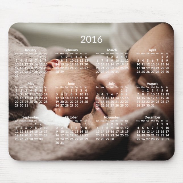 Personalizar Calendário 2016 Mousepads Adicionar F (Frente)