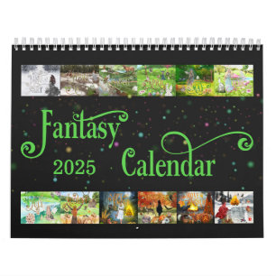 Personalizar Calendário Fantasia Ilustrado 2025