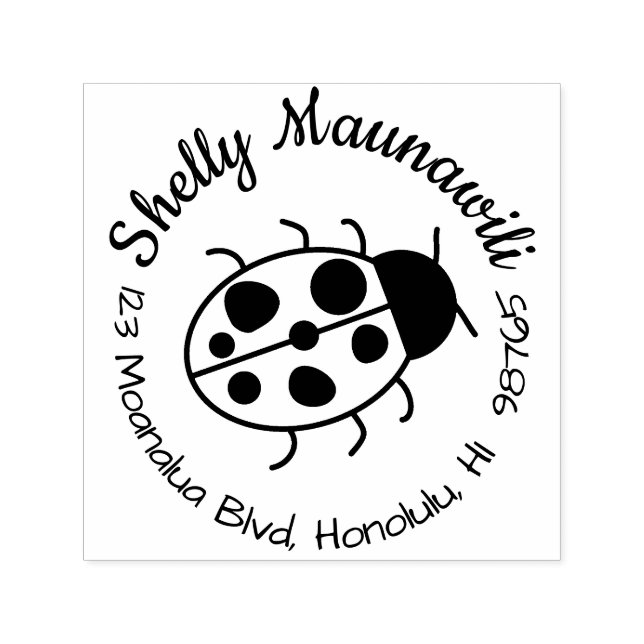 Personalizar Carimbo de Carimbo de Retorno de Lady (Design)