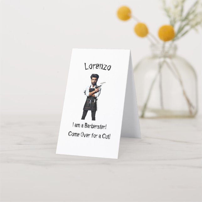 personalizar cartão de compromisso de barbeiro (Verso)