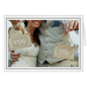 Personalizar Cartão de Dia de Casamento - Sr & Sra
