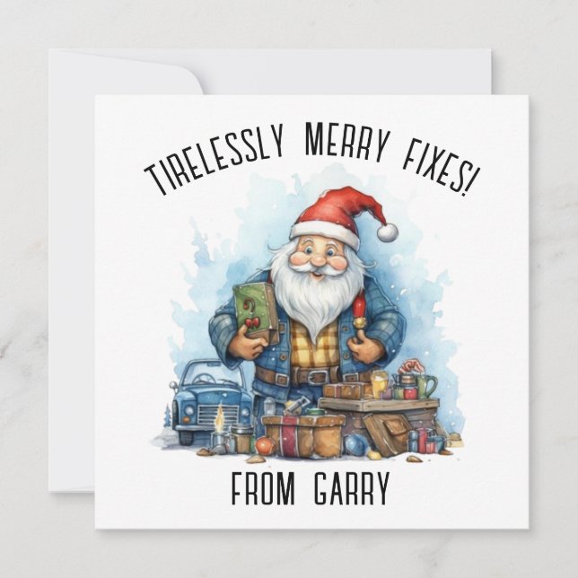 Personalizar Cartão De Natal Para Mecânica Automát (Frente)