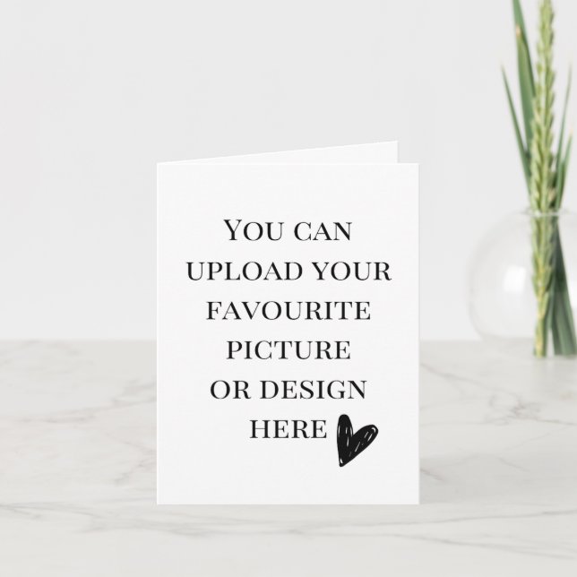 Personalizar cartão de saudação dobrado 10 cm x 14 (Frente)