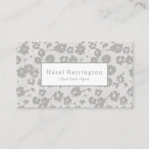 Personalizar Cartão de visita Floral Moderno Elega
