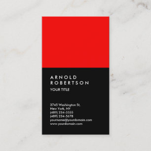 Personalizar Cartão de visita Red Black Profession