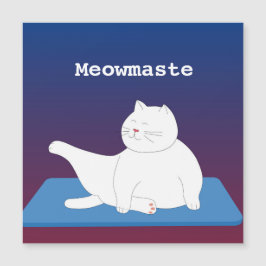 Personalizar Cartão Magnético Gato de Yoga