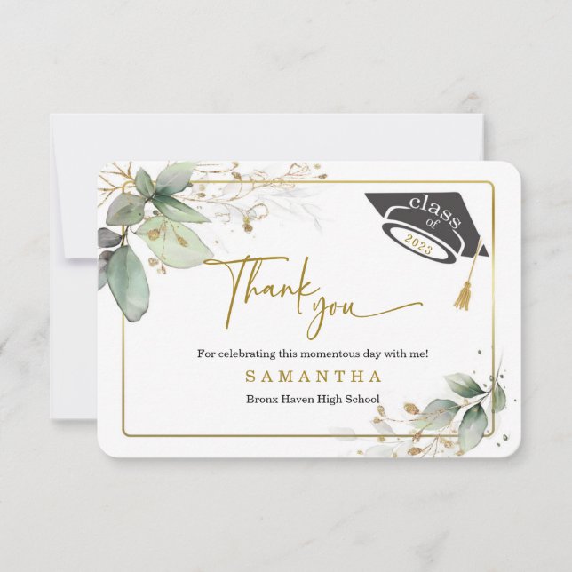 Personalizar Cartões de agradecimentos de Graduaçã (Frente)