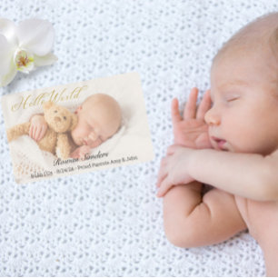 Personalizar cartões de lançamento de bebê recém-n