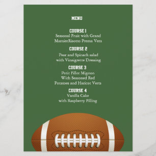 Personalizar cartões de menu tema de futebol do Pa