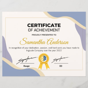 Personalizar certificado de Prêmio