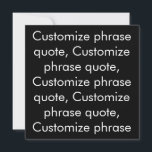 Personalizar citação de frase, elegante cartão bra<br><div class="desc">Personalizar citação de frase,  cartão branco preto elegante Personalizar,  personalizar com nome,  frase ou texto</div>