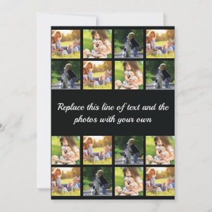Personalizar colagem de fotos e anúncio de texto
