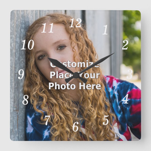 Personalizar com seu relógio de parede fotográfica (Frente)