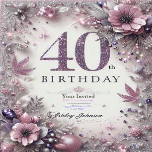 personalizar convite de 40º aniversário