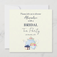 Personalizar Convite de festas de chá do Chá de pa