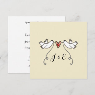Personalizar Doves Brancos Adoram Convite de Casam