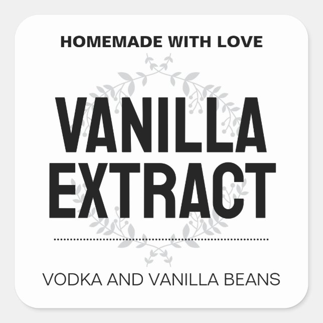 Personalizar etiqueta Vanilla Extract VE011_01sqv1 (Frente)