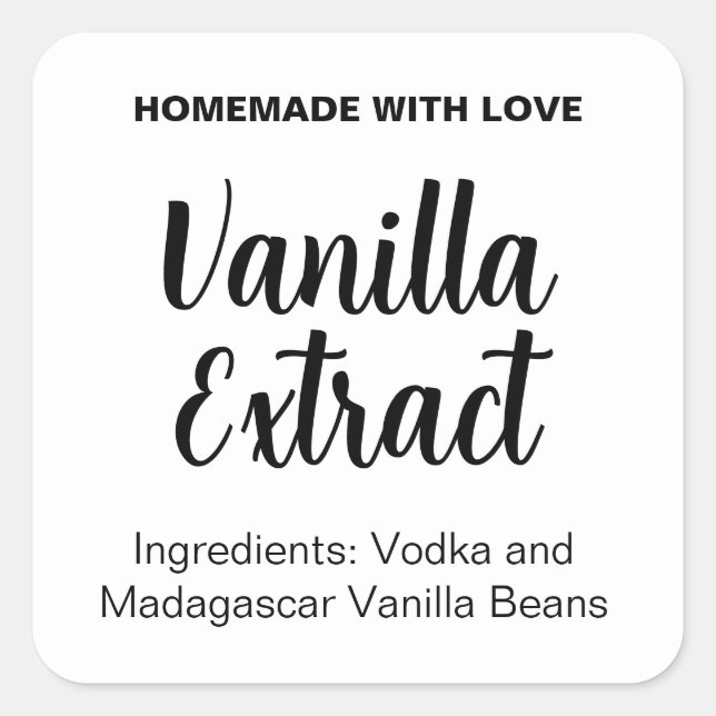 Personalizar etiqueta Vanilla Extract VE022_01sq (Frente)