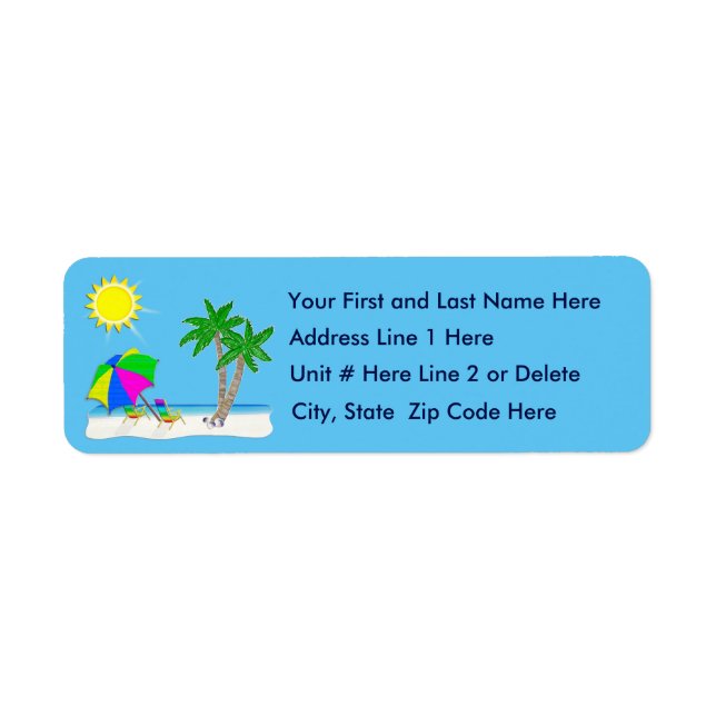 Personalizar etiquetas de endereço tropical de pra (Frente)