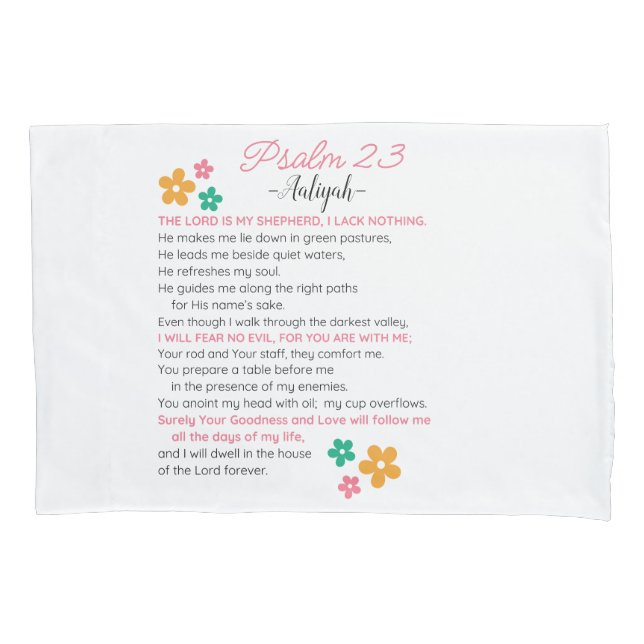 Personalizar Flores De Escritura De Bíblia Psalm 2 (Frente)