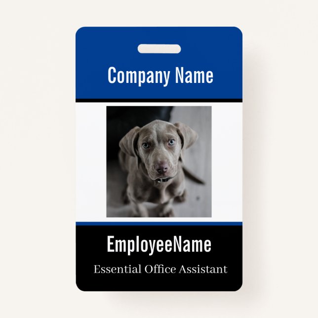 Personalizar foto do Crachá de identificação do fu (Frente)