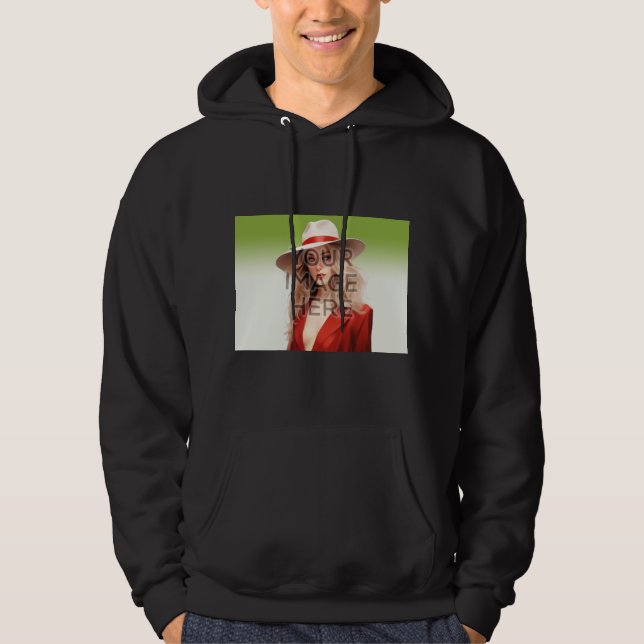 Personalizar Imagem Horizontal de Camisa de Hoodie (Frente)