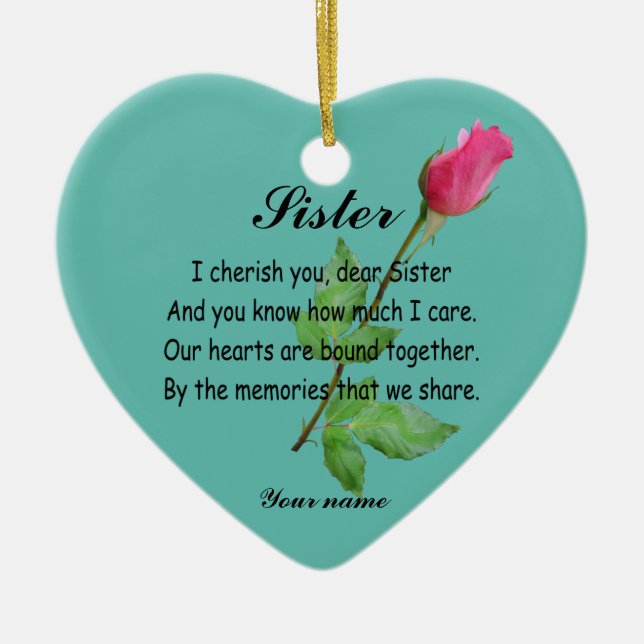 PERSONALIZAR IRMÃ - ORNAMENTO (Frente)