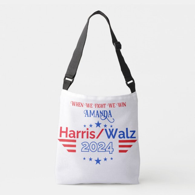 Personalizar Kamala Harris Tim Walz 2024 Tote Bag (Frente)