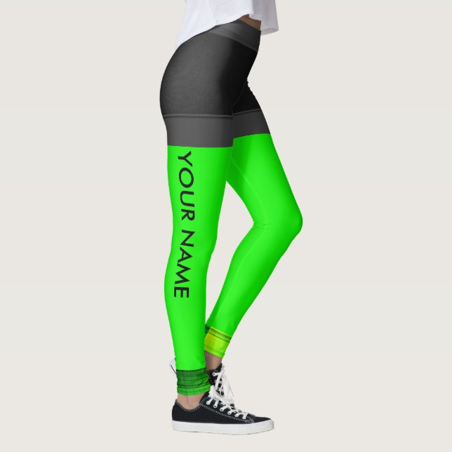 Personalizar Leggings Neon Green Running Pants (Direita)