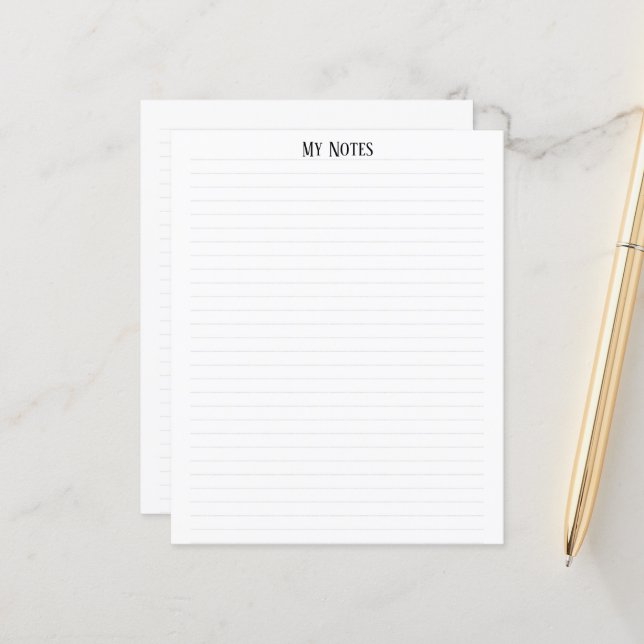 Personalizar Linhas Mínimas Mínimas Simples (Frente/Verso In Situ)