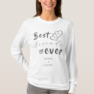 Personalizar melhor amigo para camiseta feminina