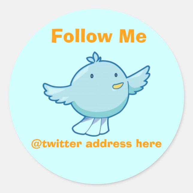 Personalizar o adesivo do Twitter (Frente)