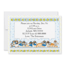 Personalizar o Convite de festas da placa Hanukkah