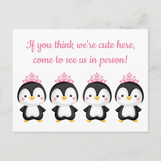Personalizar o convite para concertos de pinguins  (Frente)